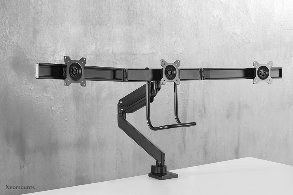 Neomounts NM-D775DX3BLACK Monitor arm 17-27" - gas spring - Topfix - 180°-stop